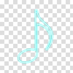 deLigthsP, blue neon musical note transparent background PNG clipart