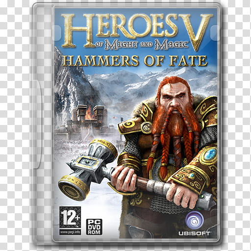 Game Icons , Heroes-of-Might-and-Magic-V-Hammers-of-Fate, Heroes V of Might and Magic Hammers of Fate game case transparent background PNG clipart