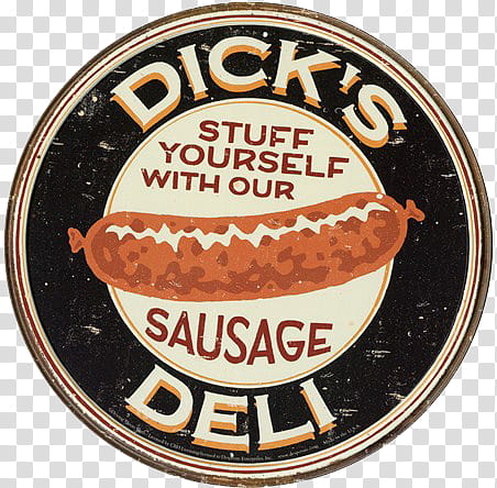 Vintage Signs, Dick's Deli logo transparent background PNG clipart
