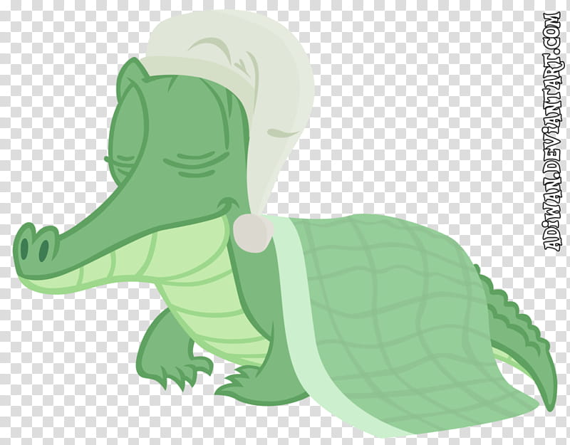 Sleeping Gummy, green crocodile illustration transparent background PNG clipart