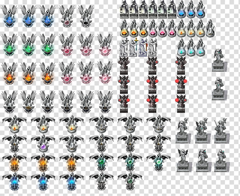 Sprite Art: Statues, game characters transparent background PNG clipart