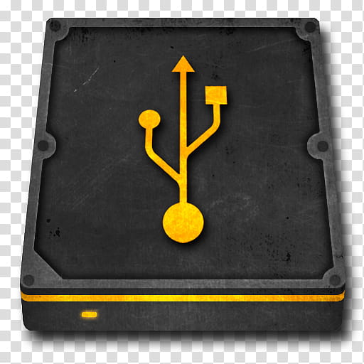 Orange Phoenix Icon , External-HDD, USB symbol illustration transparent background PNG clipart