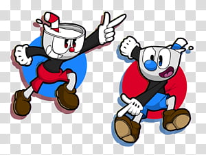 Cuphead And His Pal Mugman Transparent Background Png Clipart Hiclipart - cup head mug man roblox