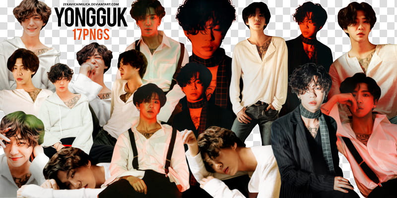 B A P Yongguk Come On Baby, Yongguk in different angles transparent background PNG clipart