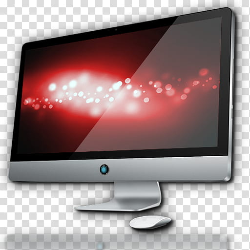 WB Red, silver flat screen computer monitor transparent background PNG clipart