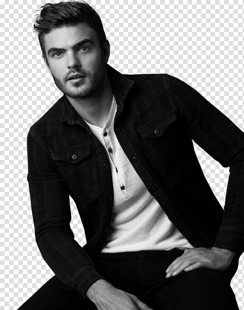 Alex Roe, smiling man in black button-up jacket transparent background PNG clipart