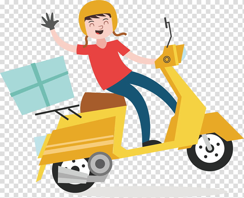 Delivery Riding Toy, Courier, Food Delivery, Cargo, Scooter, Logo