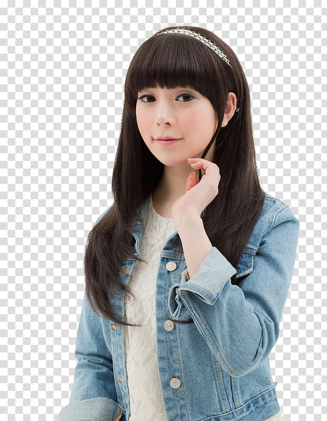 RENDER Ulzzang Girl, woman touching her hair transparent background PNG clipart