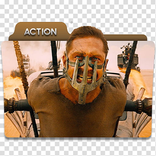 Movie Genres Folders, Action Mad Max folder transparent background PNG clipart