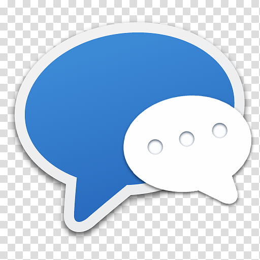 Handbrake i Logic Chrome More Sticker Icons, iChat, blue and white WeChat logo transparent background PNG clipart