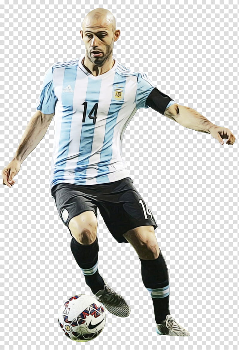 Messi, Watercolor, Paint, Wet Ink, Javier MASCHERANO, Argentina National Football Team, Fc Barcelona, Sports transparent background PNG clipart