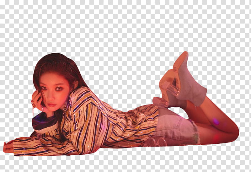 CHUNGHA OFFSET , woman lying on and putting right hand on face transparent background PNG clipart