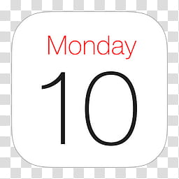 iOS  Icons, Calendar transparent background PNG clipart