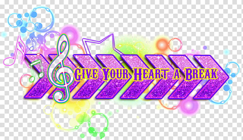 Give Your Heart a Break Glitter Arrow, purple give your heart a break illustration transparent background PNG clipart