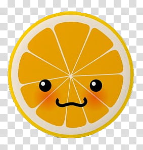 COSAS TIERNAS, personified lemon slice with mouth and eyes art transparent background PNG clipart