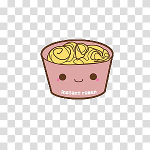 Cute, instant ramen transparent background PNG clipart