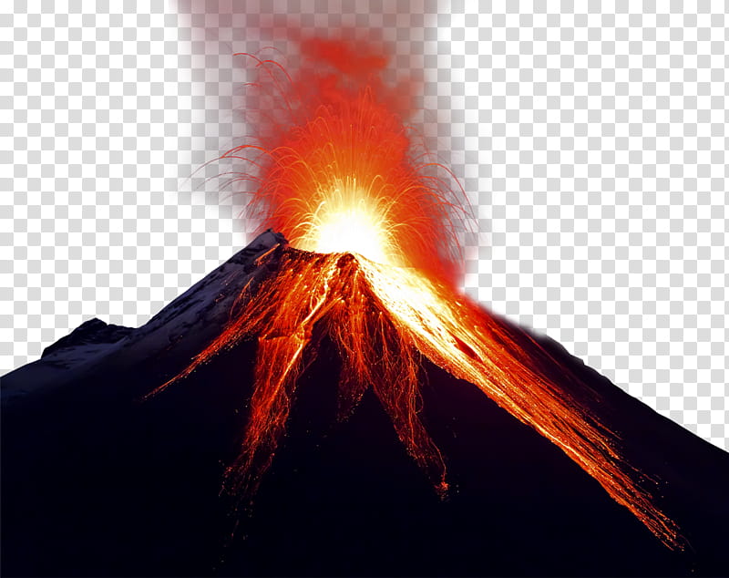Volcano, Volcanic Eruption, Lava, Painting, Heat, Flame, Volcanic Landform, Fire transparent background PNG clipart