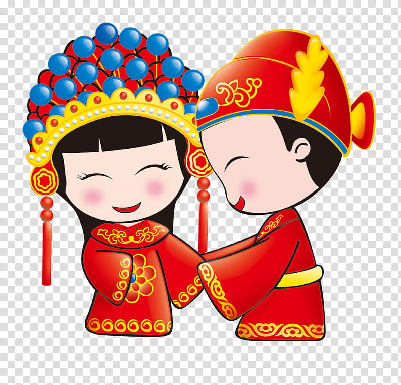 Wedding Invitation, Bridegroom, Cartoon, Marriage, Chinese Marriage, Character, Drawing, Puppet transparent background PNG clipart