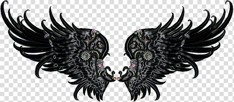 Recursos Alas De Angel , black wings illustration transparent background PNG clipart