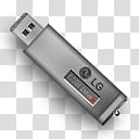 LG USB Drive Icon, gray LG flash drive transparent background PNG clipart