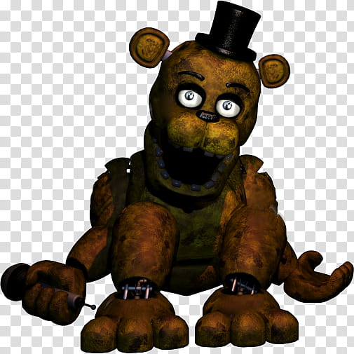 Un Withered Golden Freddy transparent background PNG clipart