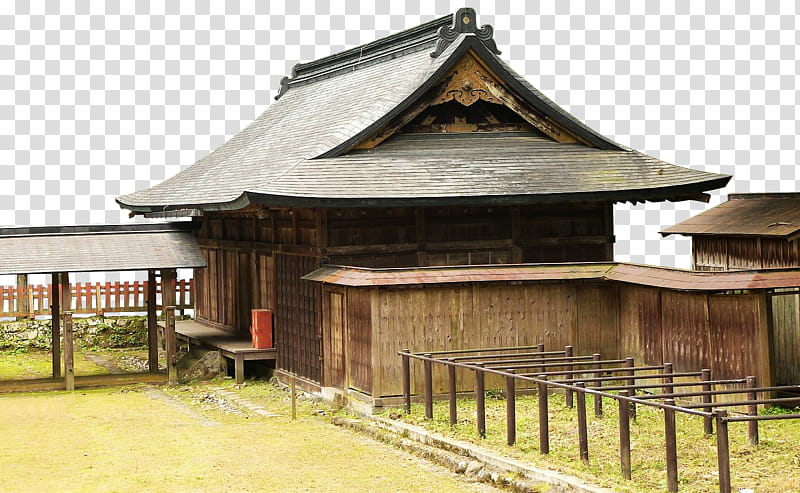Japanese Temple, brown house at daytime transparent background PNG clipart
