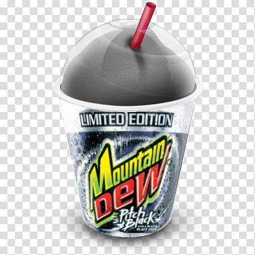 Modified Slurpee Icons v, Mountain Dew Limited Edition Pitch Black Slurpee transparent background PNG clipart