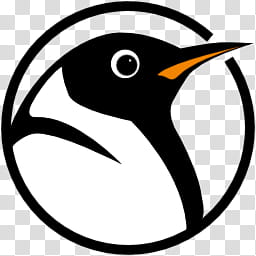 Simple Linux Logo, black and white penguin transparent background PNG clipart