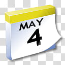 WinXP ICal, may  calendar illustration transparent background PNG clipart