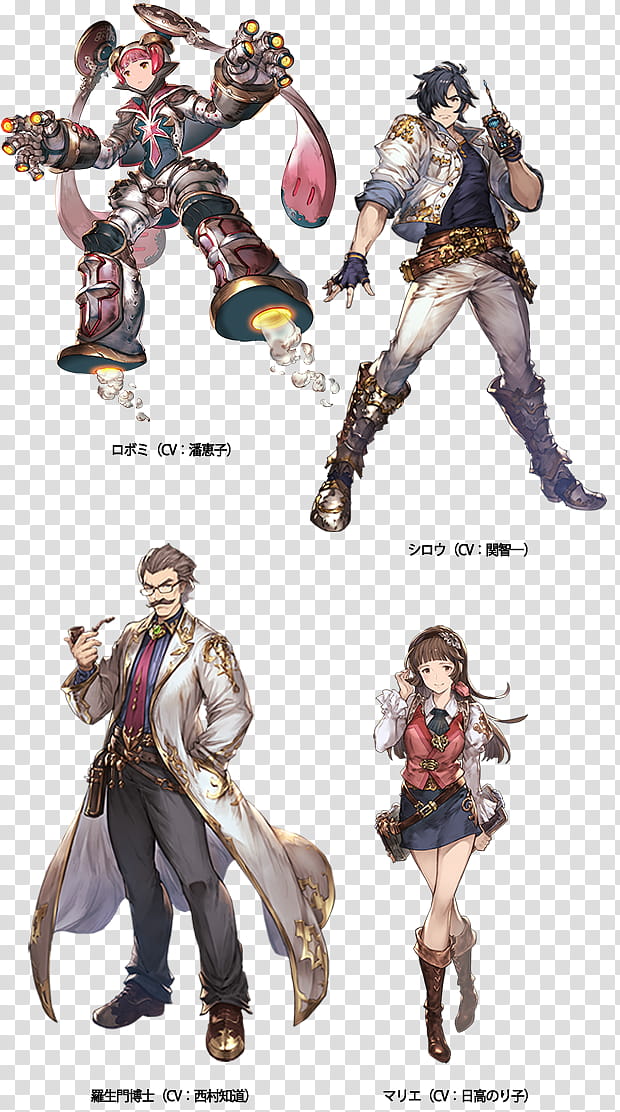 GRANBLUE FANTASY style. Cygames. characters design. A