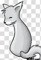 Little Silver Fox transparent background PNG clipart