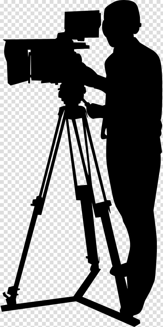 Camera Silhouette, Camera Operator, Broadcasting, Black And White
, Tripod, Camera Accessory, Optical Instrument, Videographer transparent background PNG clipart