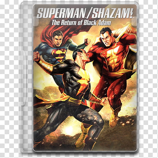 Movie Icon , Superman-Shazam!, The Return of Black Adam, Superman/Shazam! case illustration transparent background PNG clipart