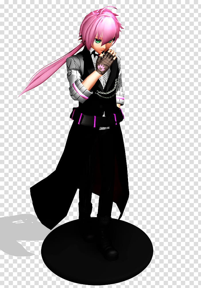 VY Vampire DL, pink haired female anime character transparent background PNG clipart