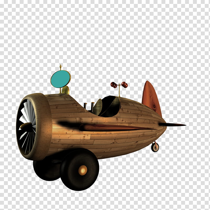 SteamPunk Plane , brown plane illustration transparent background PNG clipart