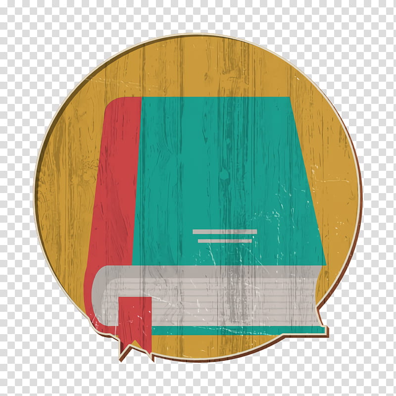 Book icon Education icon, Green, Turquoise, Yellow, Wood, Rectangle, Circle, Surfboard transparent background PNG clipart