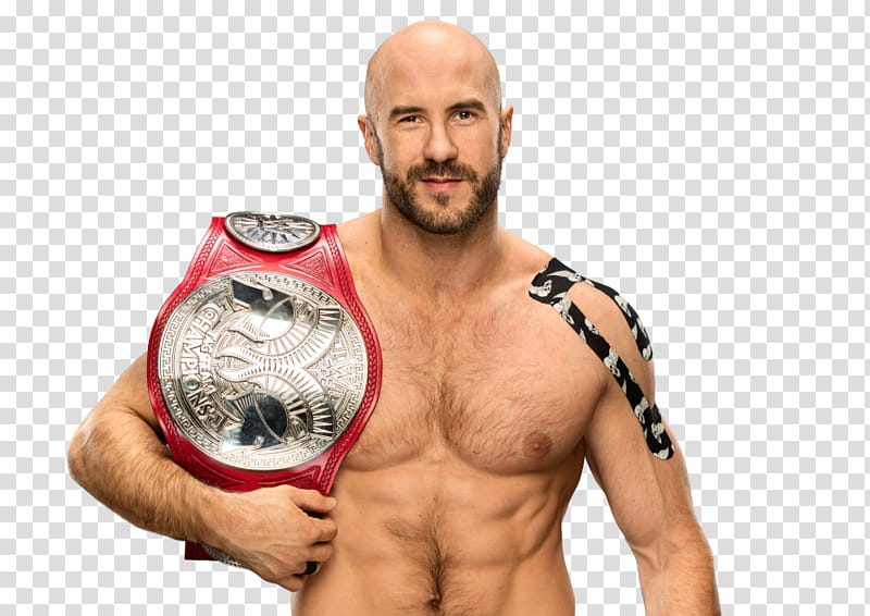 Cesaro WWE With New RAW Tag Team Championships transparent background PNG clipart