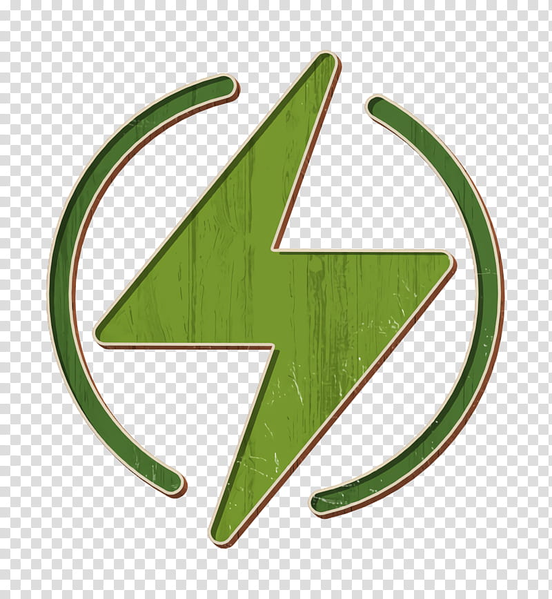 Power icon Green energy icon, Leaf, Symbol, Logo, Plant, Triangle transparent background PNG clipart