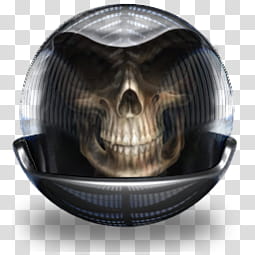 Sphere   , gray skull inside glass ball transparent background PNG clipart