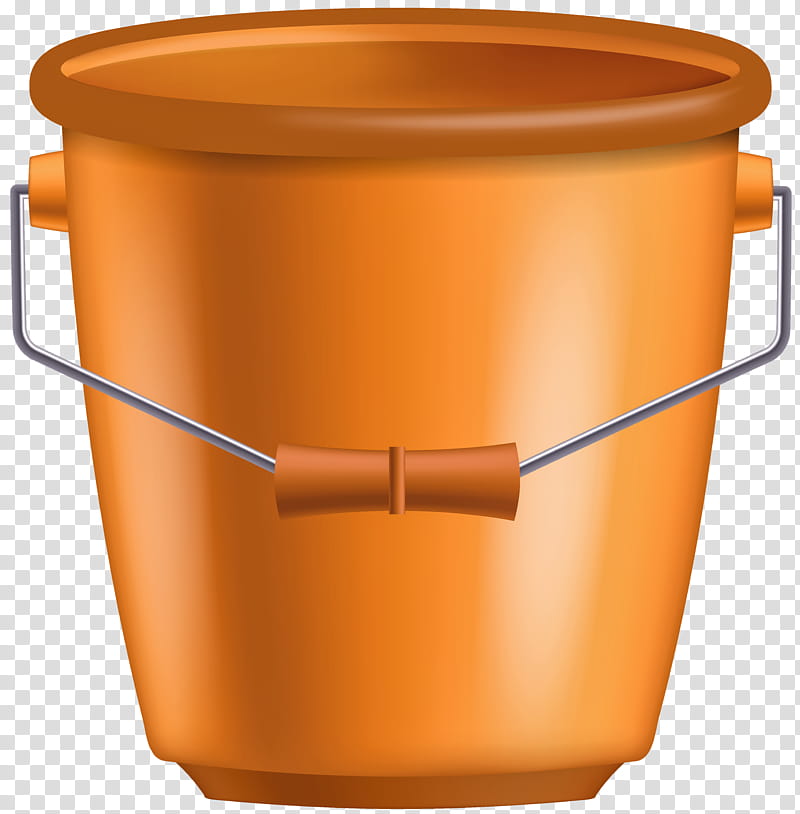 Background Orange, Bucket, Rasterisation, Plastic, Cleaning transparent background PNG clipart