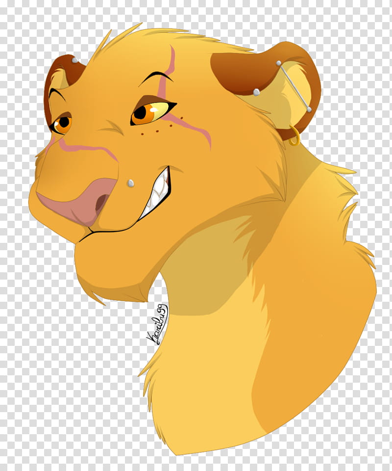 Cat And Dog, Lion, Snout, Nose, Character, Roar, Yellow, Head transparent background PNG clipart