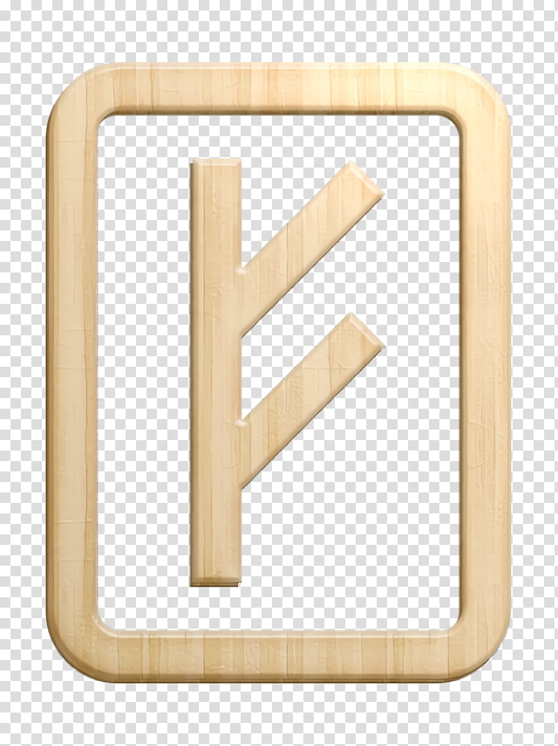 Rune icon Esoteric icon, Beige, Arrow, Symbol, Wood, Square transparent background PNG clipart