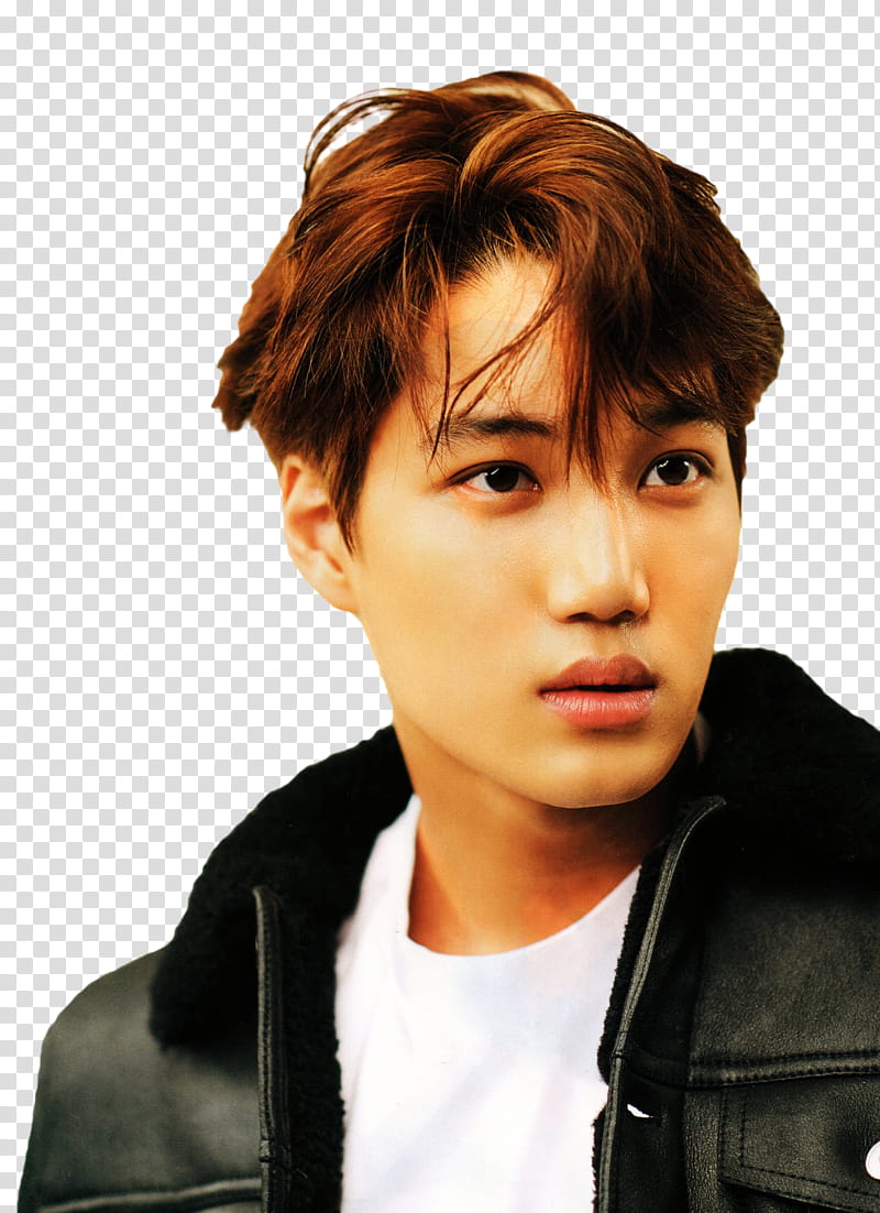 Kai EXO, man looking sideways transparent background PNG clipart
