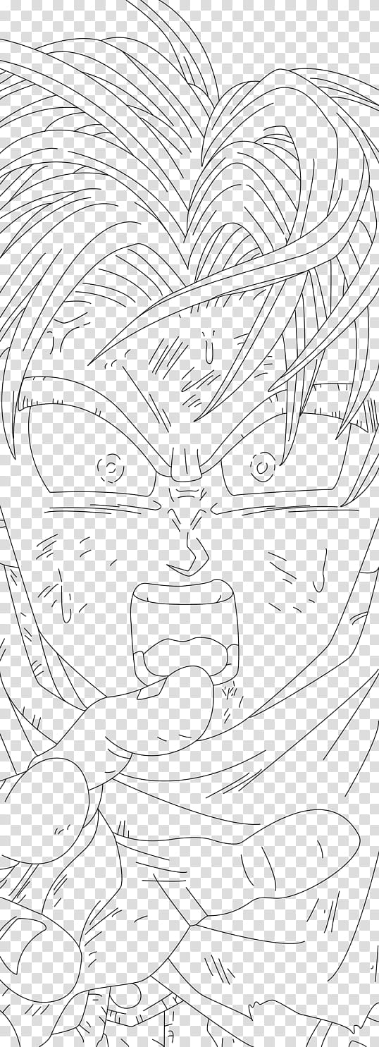 Future Trunks DBS (Chapter ), Lineart transparent background PNG clipart