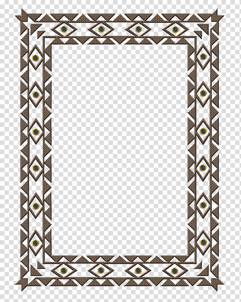 square black and white aztec frame transparent background PNG clipart