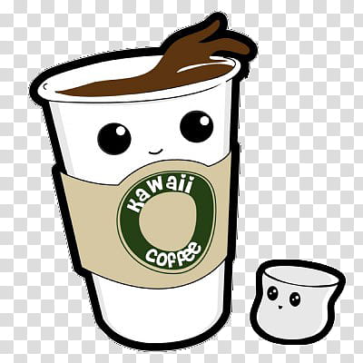 Cute, Kawaii coffee illustration transparent background PNG clipart