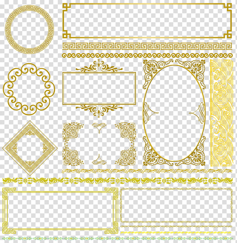 Gold Frame Frame, Color, Motif, Yellow, Circle, Text, Frame, Line transparent background PNG clipart