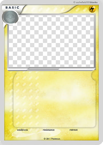 LunarEclipse Blanks , yellow Pokemon trading game card frame transparent background PNG clipart