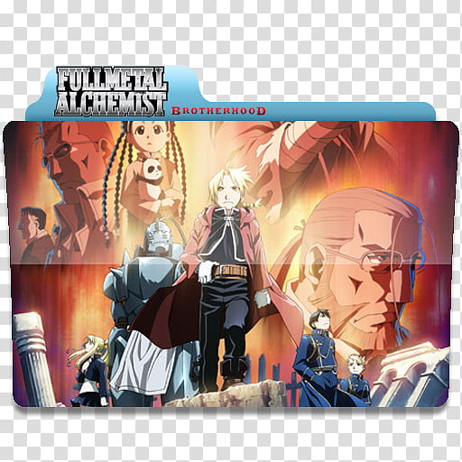 Anime folder icons , Fullmetal Alchemist Brotherhood transparent background PNG clipart