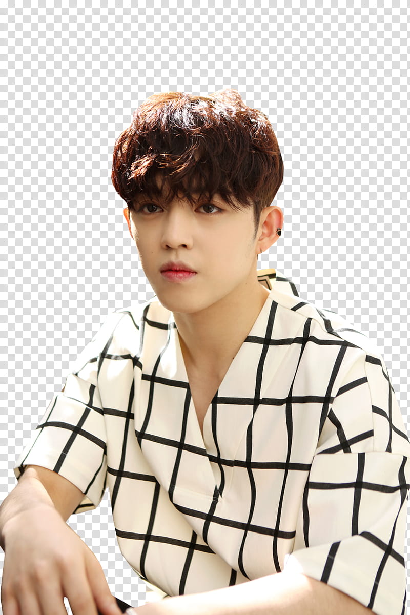 SEVENTEEN ALONE AL , man wearing white and black shirt transparent background PNG clipart